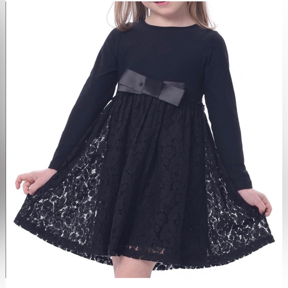 Bonny Billy Formal Long Sleeve Lace Dress Size 7/8